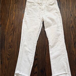 Mother the Insider Crop Step Fray